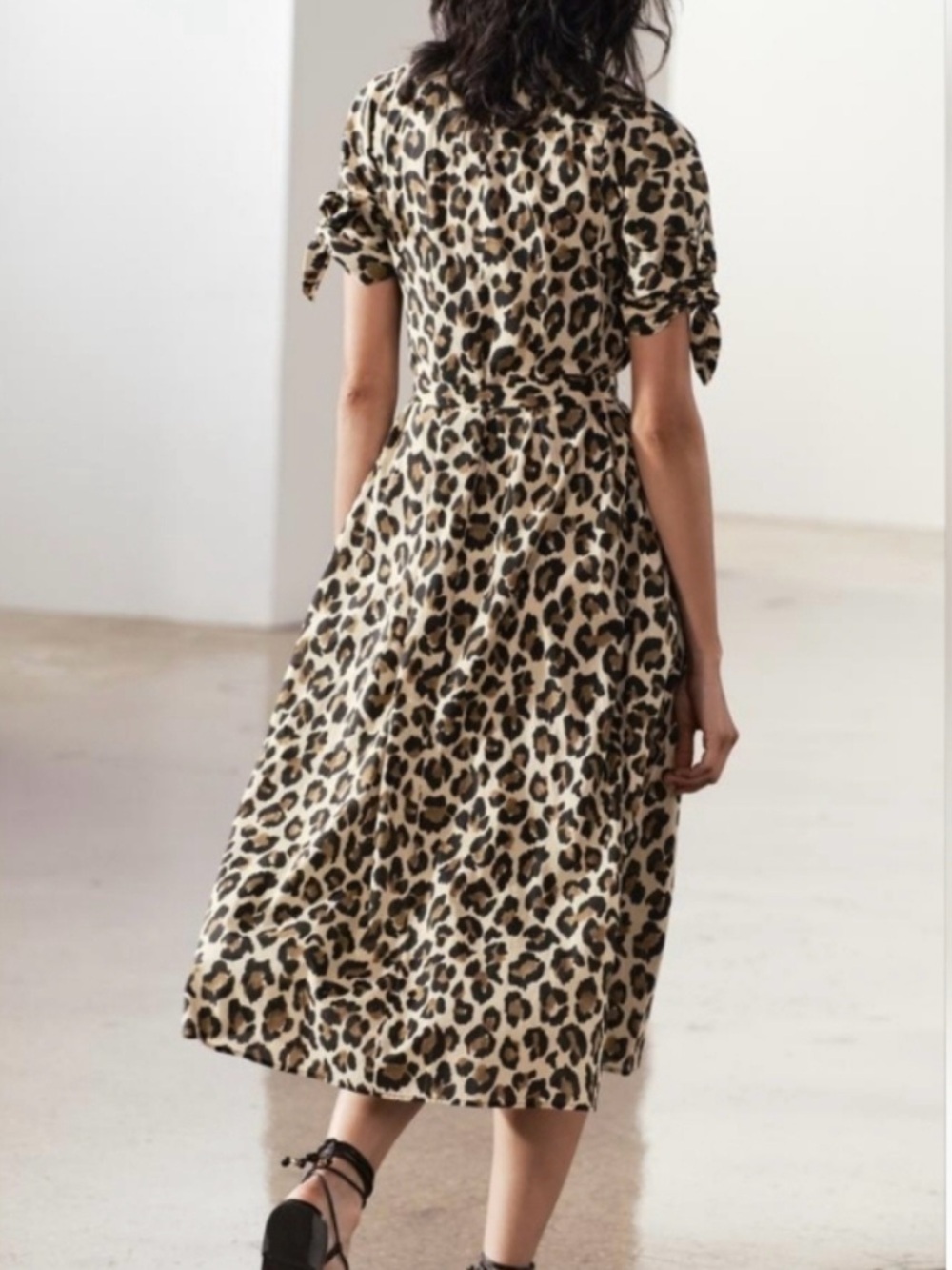 ZARA ZW Collection Leopard Print Midi Dress - Picture 2 of 7